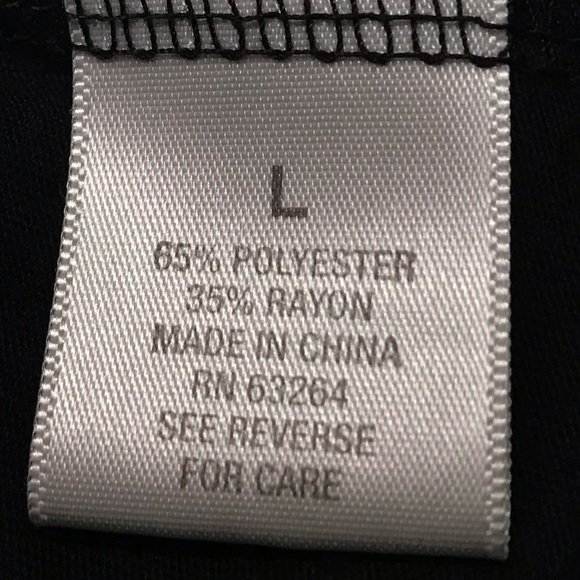 Dress Barn Rosette Cotten Blend Top Womens Large Black - Picture 5 of 5